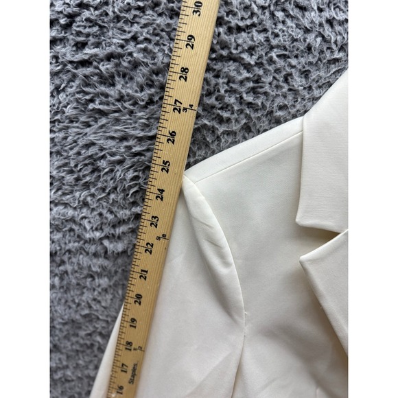 MNG Womens Beige Single Breasted One Button Notch Lapel Lined Blazer Size 4‎ - Picture 11 of 13